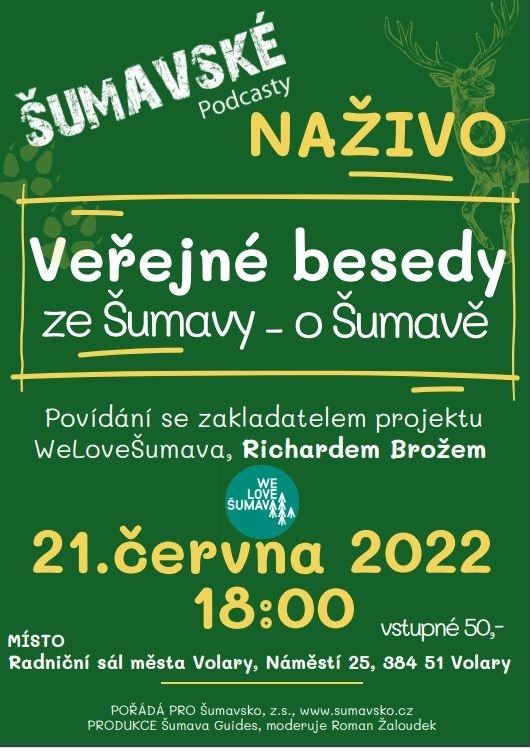 Veřejné besedy ze Šumavy - o Šumavě