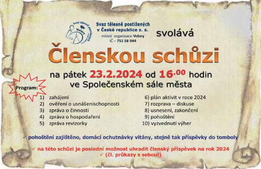 Výroční členská schůze STP