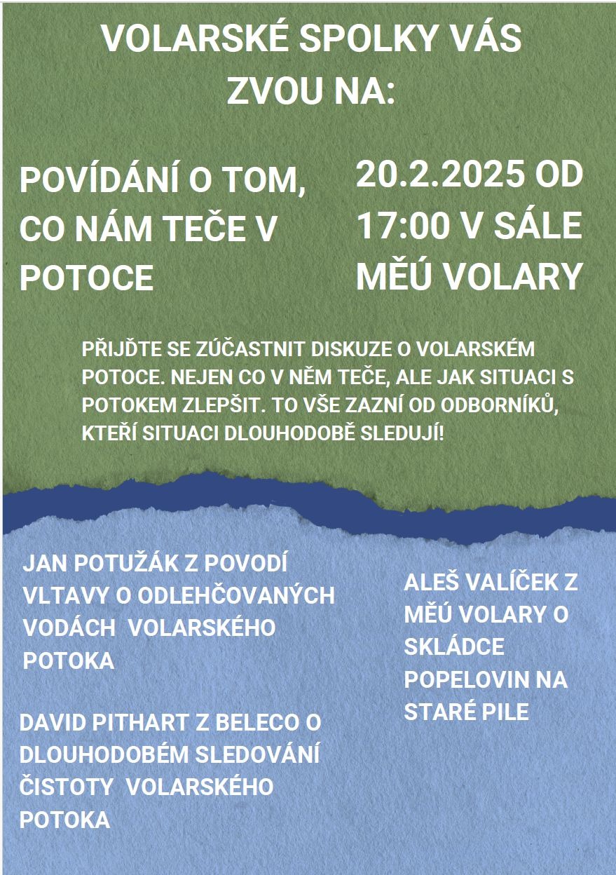 Co nám teče ve Volarském potoce