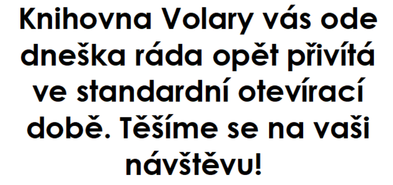 Znovuotevření Knihovny od 1. 10. 2026.